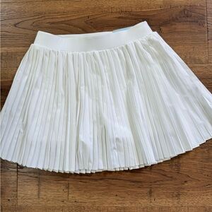 FLX women’s white pleated Athletic skort XS Elastic waist stretch pockets tennis